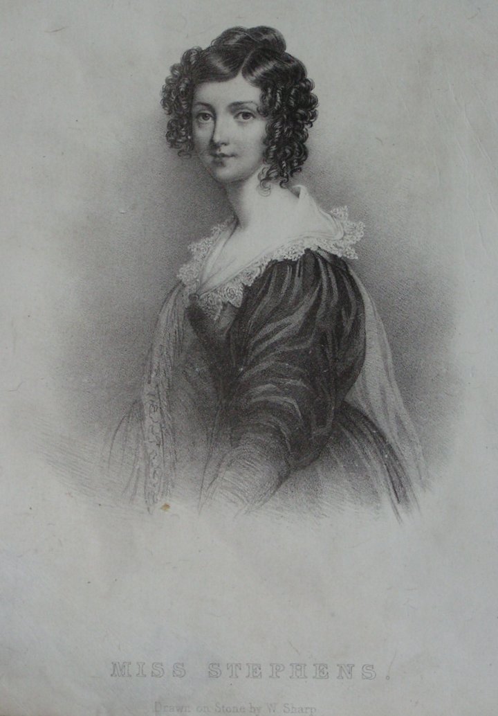 Lithograph - Miss Stephens - Sharp